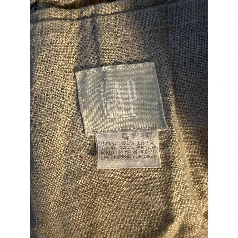 Gap Blazer Sport Coat Mens M Beige 100% Linen Summer Casual Jacket Lightweight